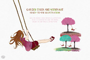 Garden Trees + Scenes Procreate Kit, a Brush Add-On by White Lane Studio (Thumbnail 7 of 15)
