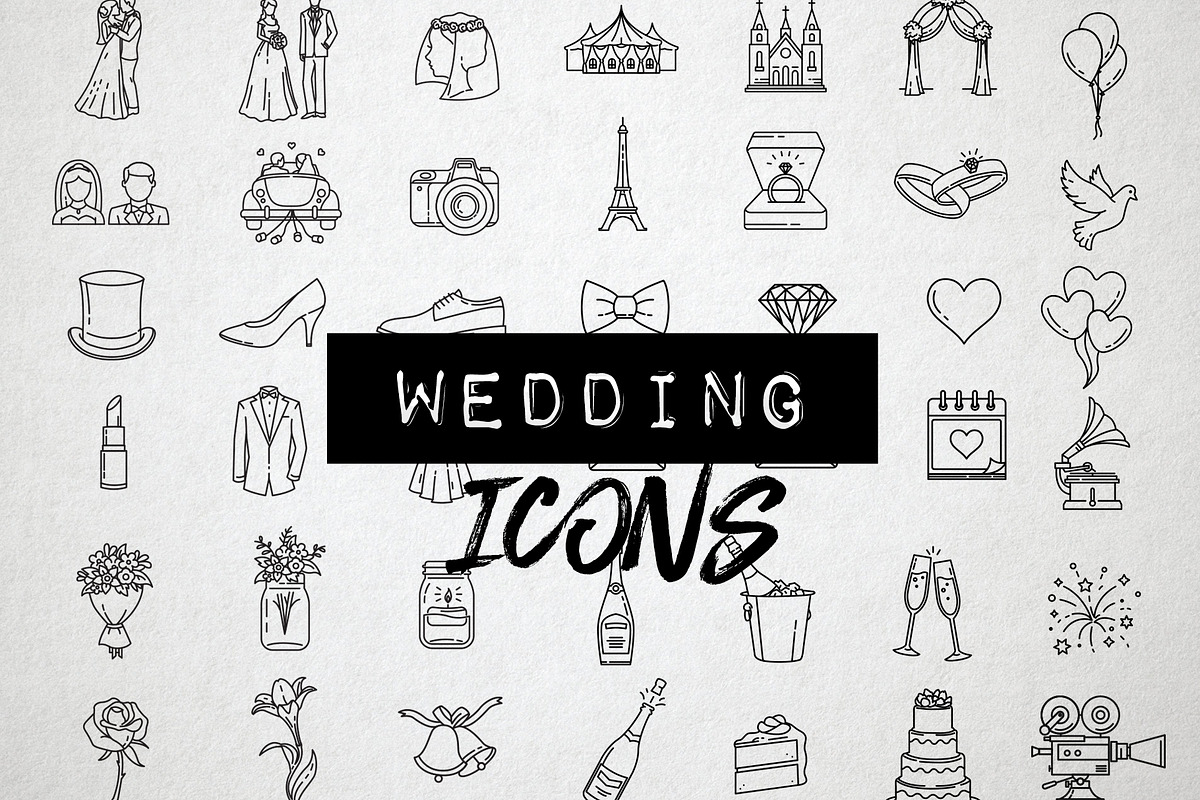 42 Romantic Wedding Icons - Love, an Outline Icon by Hatch Design Workshop (Photo 8 of 10)