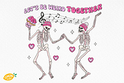 Skeleton Valentine Sublimation, a Seasonal Illustration by LemonDesign (Thumbnail 2 of 13)