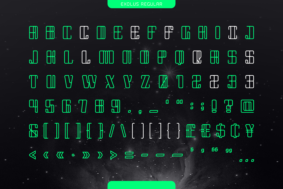 EXOLUS Experimental Font, a Font by Alex-Banks Type (Photo 3 of 7)