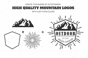 Mountain Outdoor Vintage Logo Kit, a Branding & Logo Template by LovePowerDesigns (Thumbnail 3 of 6)