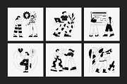 Animated Monochrome Illustration Set, an Object Illustration by Vectors Market (Thumbnail 3 of 5)