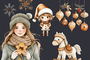 Brown Christmas Clipart 72 PNG, a Seasonal Illustration by EleSArtDesign (Thumbnail 5 of 6)