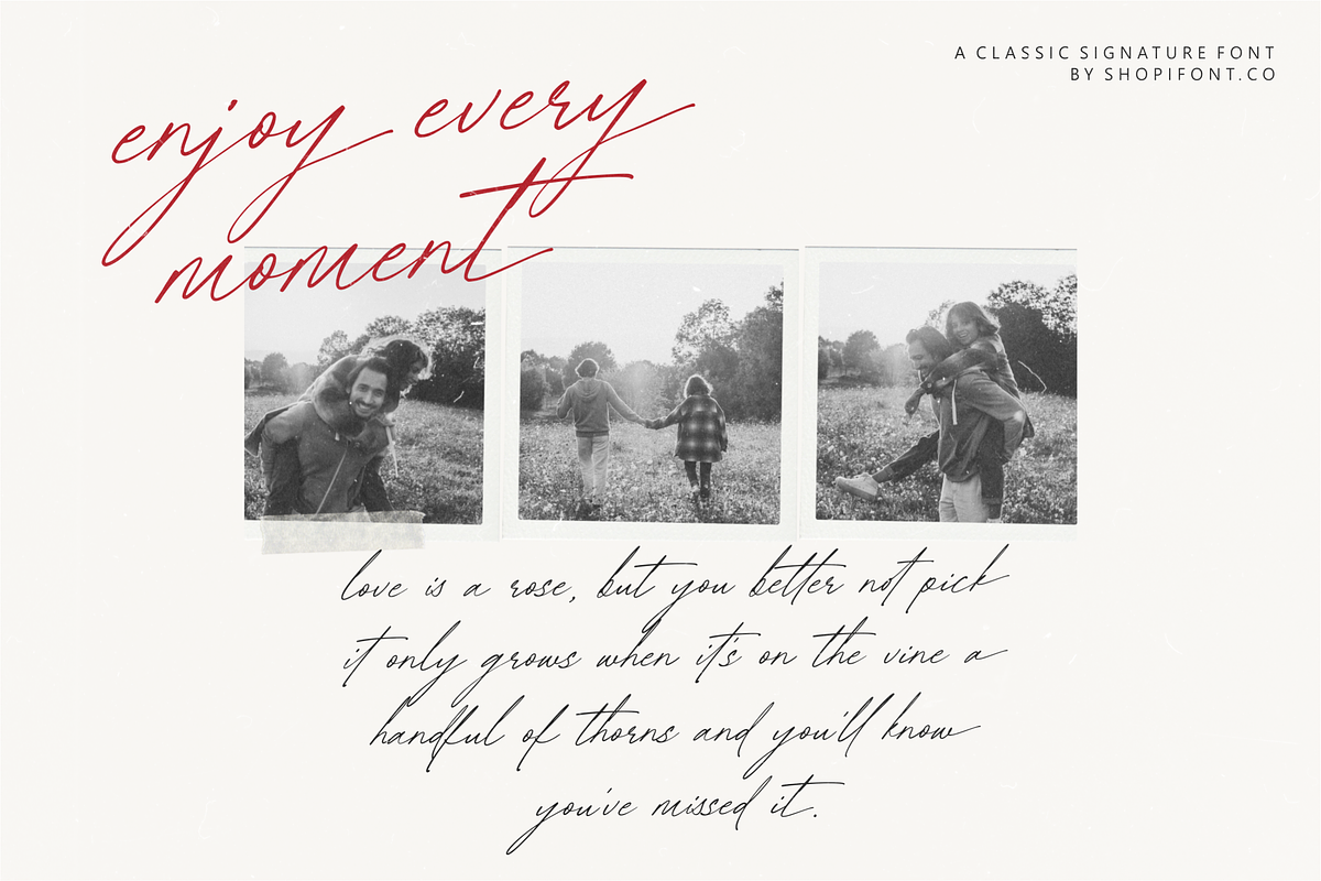 Clarance Nevertary, a Script Font by Shopifont.co (Photo 10 of 13)