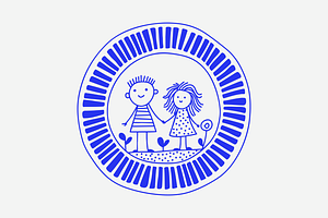 Children Friendship Decorative Plate, an Illustration by Danil Polshin