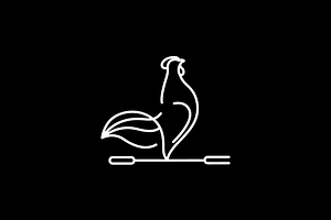 rooster crowing livestock logo, a Branding & Logo Template by devastd