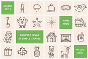 Four Seasons Outline Icons BUNDLE, an Icon by Sargatal (Thumbnail 7 of 7)