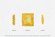 Italian Pasta & Tomato Watercolors, a Food Illustration by Jeanette Pidi Design (Thumbnail 3 of 6)