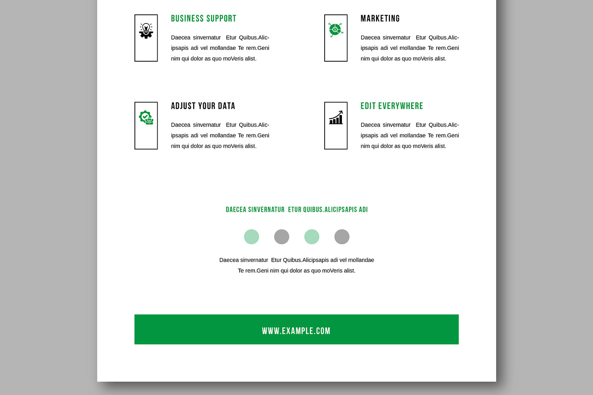 Teal Newsletter Layout For Business, an UI Kit Template by MightyDesign (Photo 5 of 8)