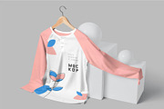 Buttoned Full Sleeve T-Shirt Mockups, a Shirt Mockup by megostudi0 (Thumbnail 4 of 5)