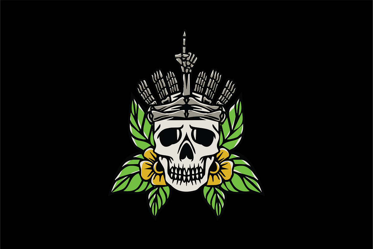 Skull with Arrows Crown, an Object Illustration by nomlimo.com (Photo 1 of 3)