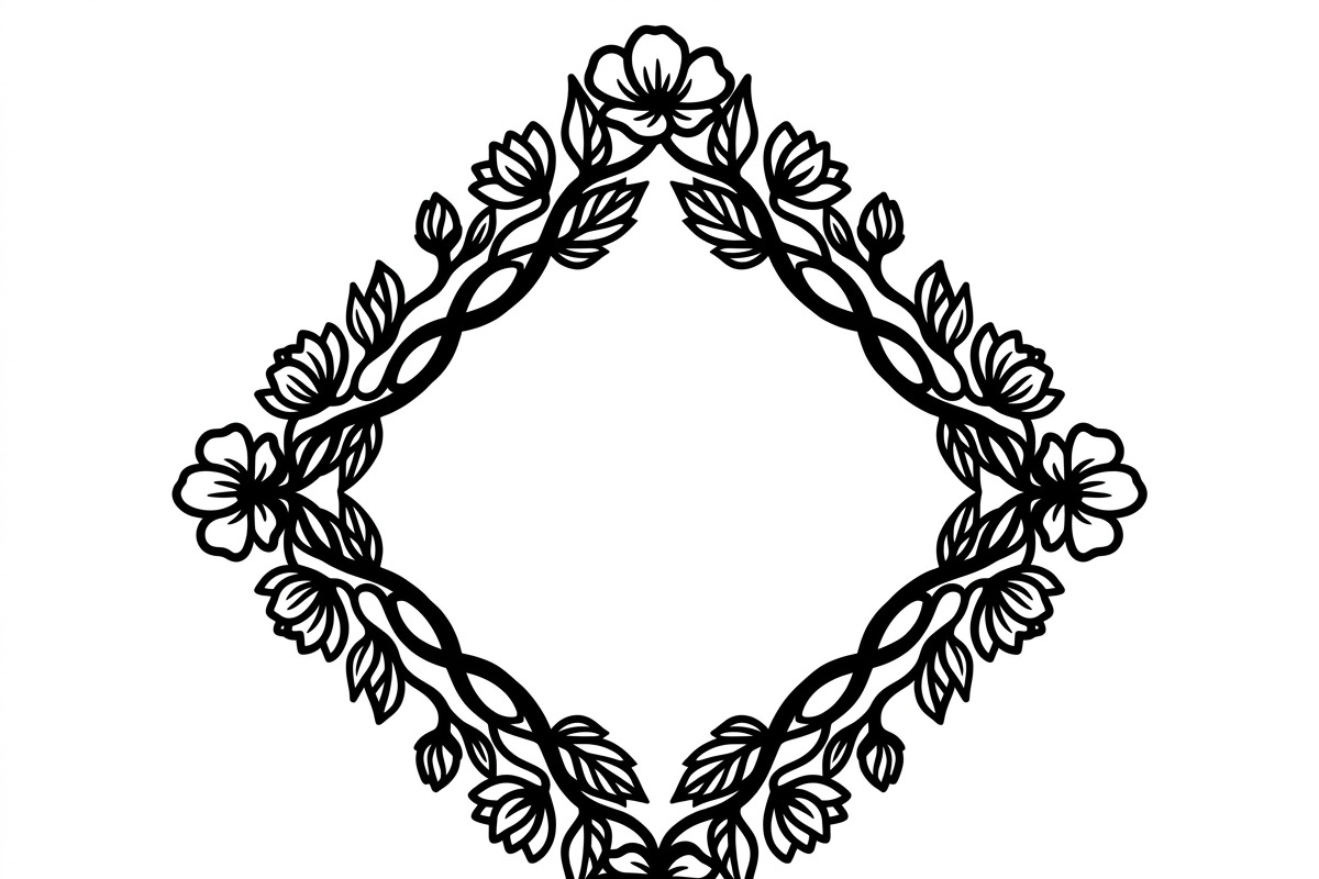 60 Romantic Diamond Wall Floral, a Decorative Illustration by Amazin_art (Photo 14 of 17)
