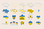 Ukraine vector graphic set, an Object Illustration by yabluko_draws (Thumbnail 3 of 3)