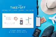 Take-Off. 5 Iconic Travel Logos, a Branding & Logo Template by Cyrah's Collection (Thumbnail 1 of 13)