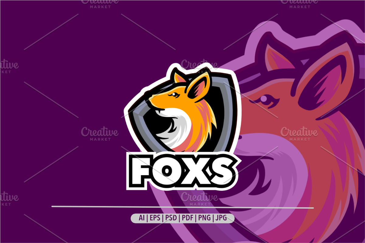 Fox emblem shield logo sport, a Branding & Logo Template by Bayuktx