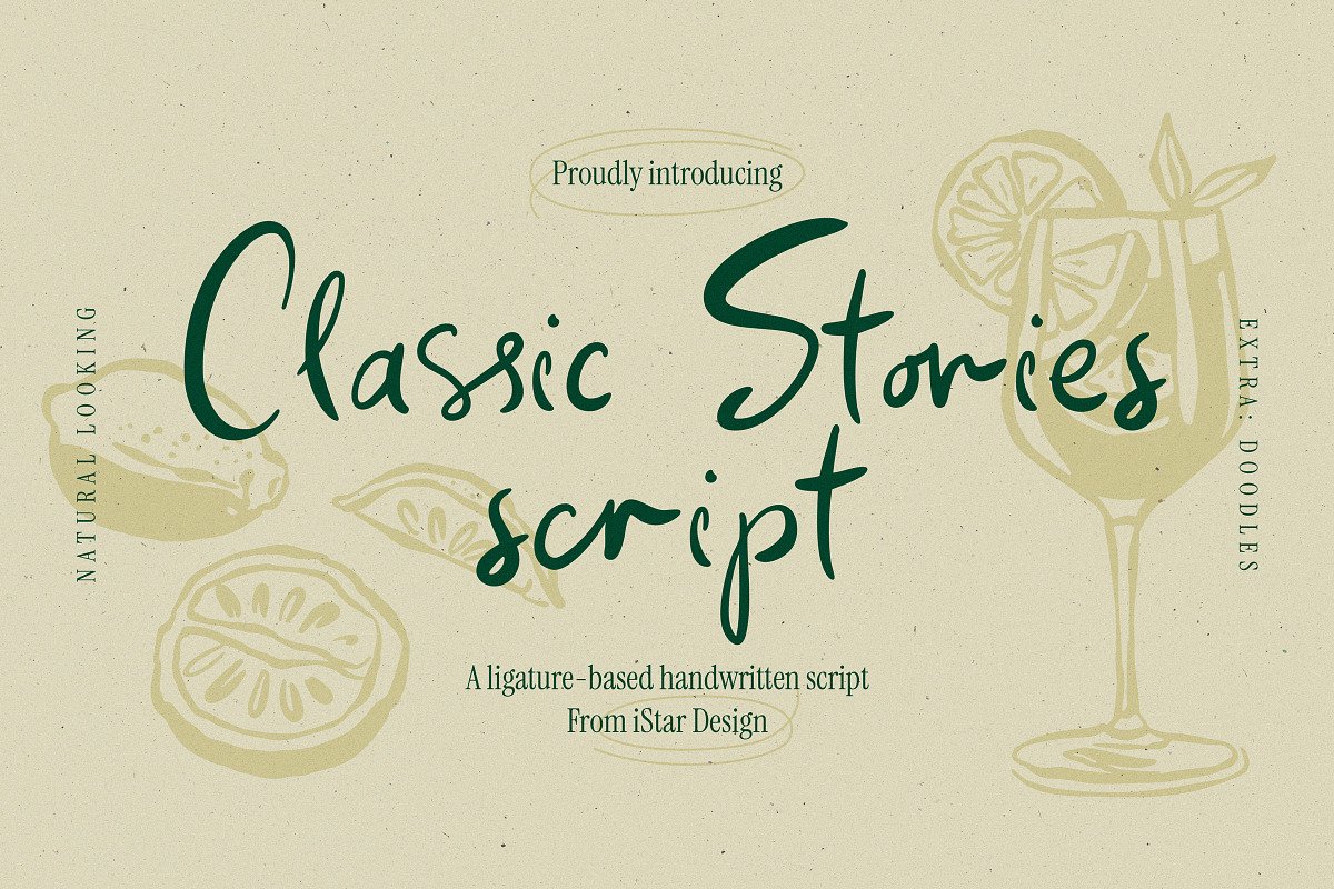 Classic Stories Script + Doodles, a Handwritten Font by iStar Design (Photo 1 of 12)