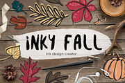 Inky fall - ink design creator, a Decorative Illustration by Beauty Drops (Thumbnail 1 of 6)