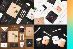 Fast Food Packaging 6xMock-ups