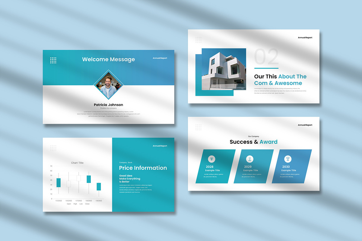Annual Report Presentation Template preview 7