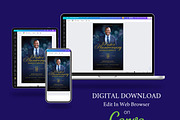 Pastor Anniversary Banquet Flyer, a Flyer Template by Four C Graphic (Thumbnail 5 of 10)