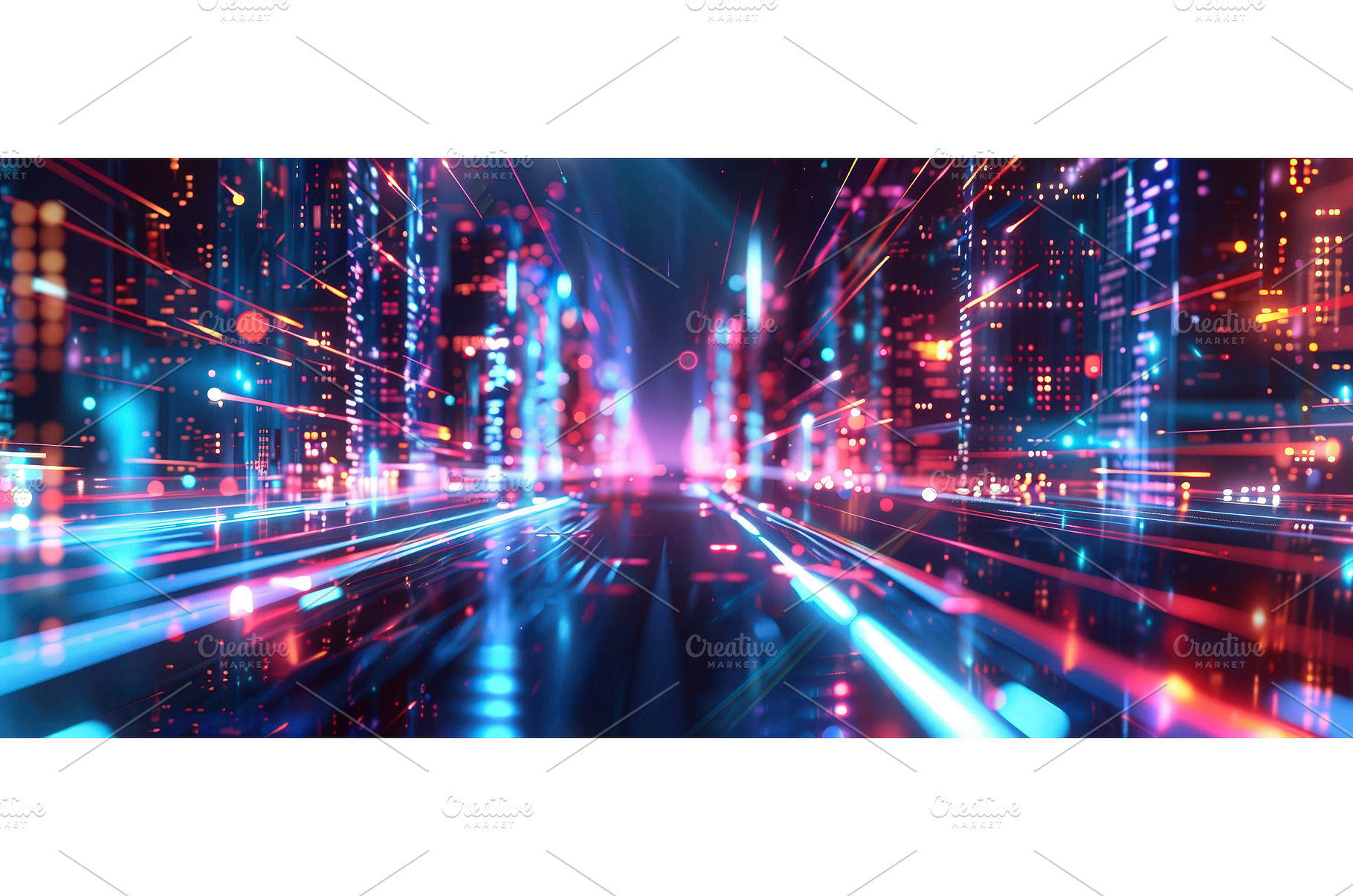 Futuristic digital cityscape with, a Technology Photo by piter.goskov