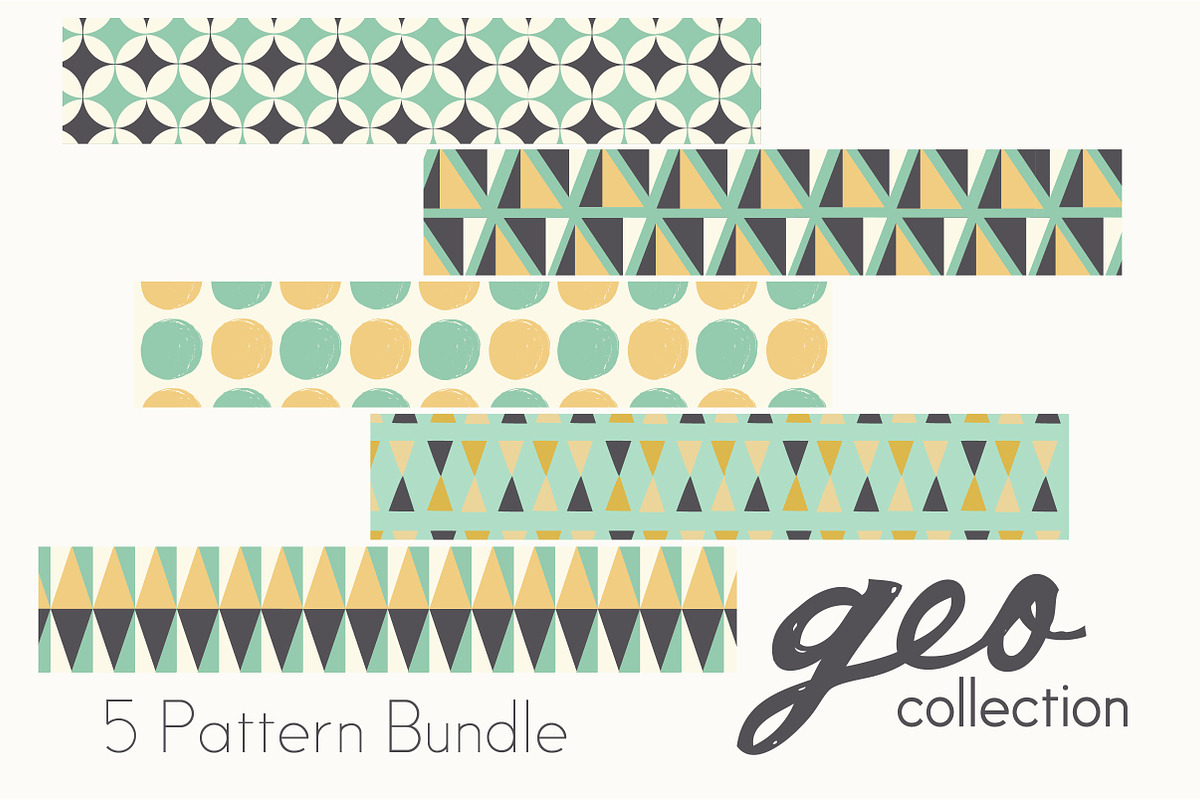Geo patterns collection, a Graphic by Rachel Gresham Design