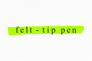 Felt-tip pen brushes for PS