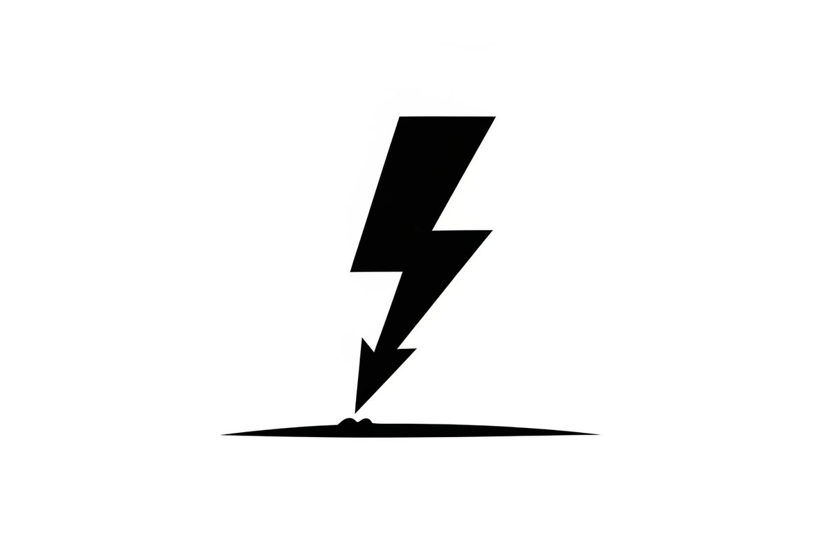 Lightning Power Symbol Silhouette, an Illustration by hafijul (Photo 5 of 15)
