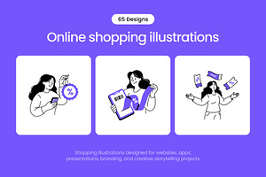 65 Online Shopping Illustrations, a Person Illustration by Prosymbols