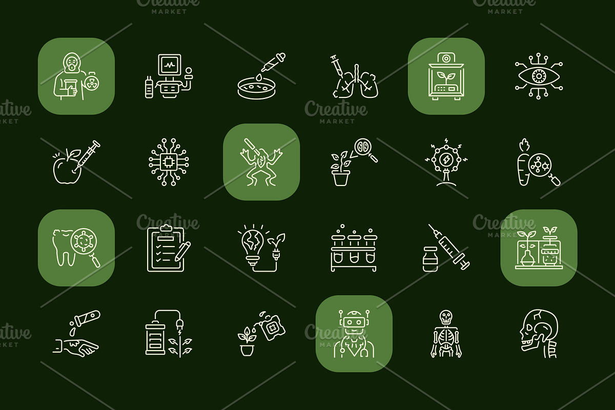 Animated Bio Icons Art Set | Creative Market