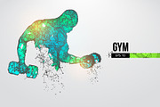 Silhouettes of a bodybuilder, GYM, a Healthcare Illustration by Matrosovv (Thumbnail 4 of 4)