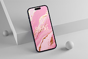 Marble Backgrounds. Pink Blue Gold, a Background Graphic by MuzaArtStudio (Thumbnail 4 of 8)