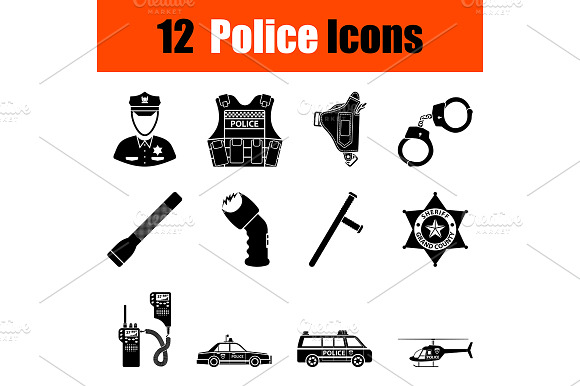 Set Of Police Icons