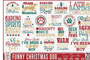 Funny Christmas Dog SVGs, an Object Graphic by BeeCraftR