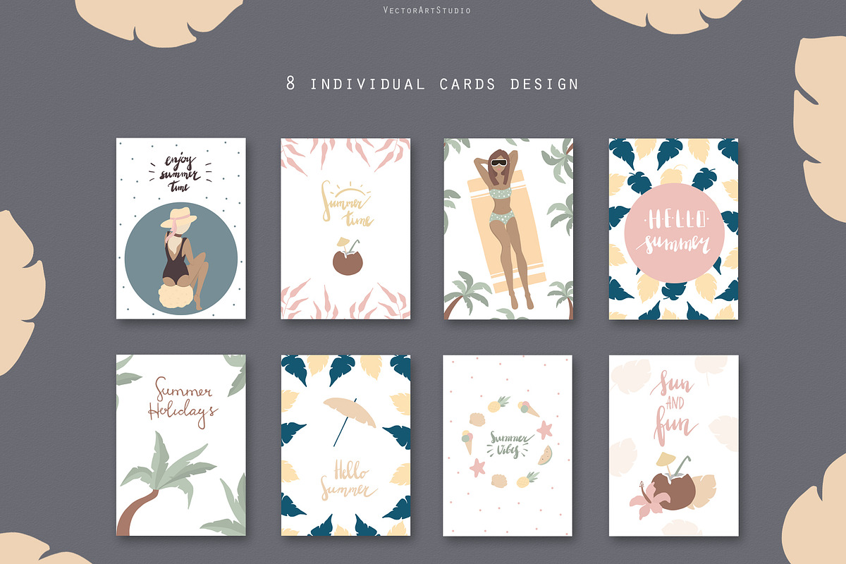 Summer time! Vector, patterns, Cards, an Illustration by SketchCliparts (Photo 6 of 7)