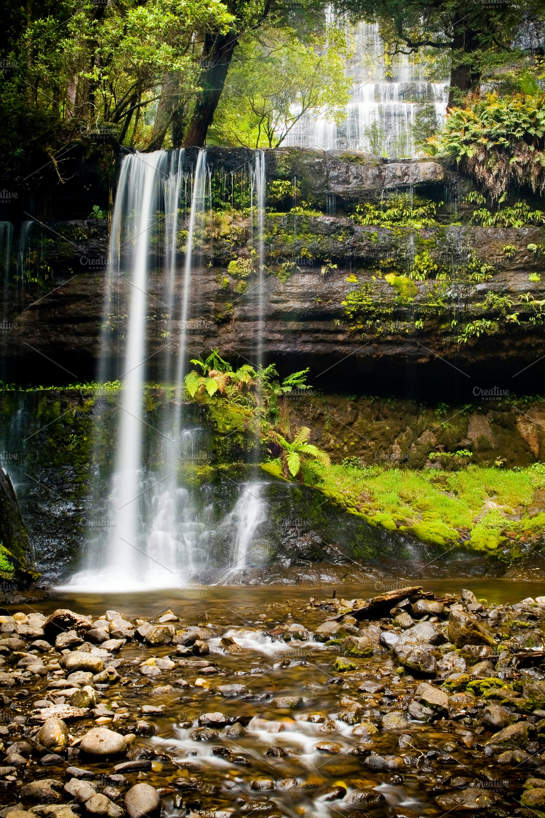 Russell Falls Waterfall Tasmania, a Nature Photo by THP Creative