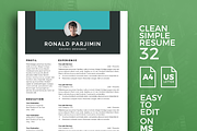 Resume Template 32, a Resume Template by graphicalcium (Thumbnail 1 of 3)