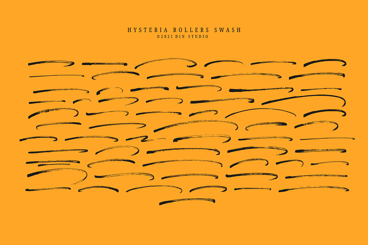 Hysteria Rollers, a Sans Serif Font by din-studio.com (Photo 11 of 12)
