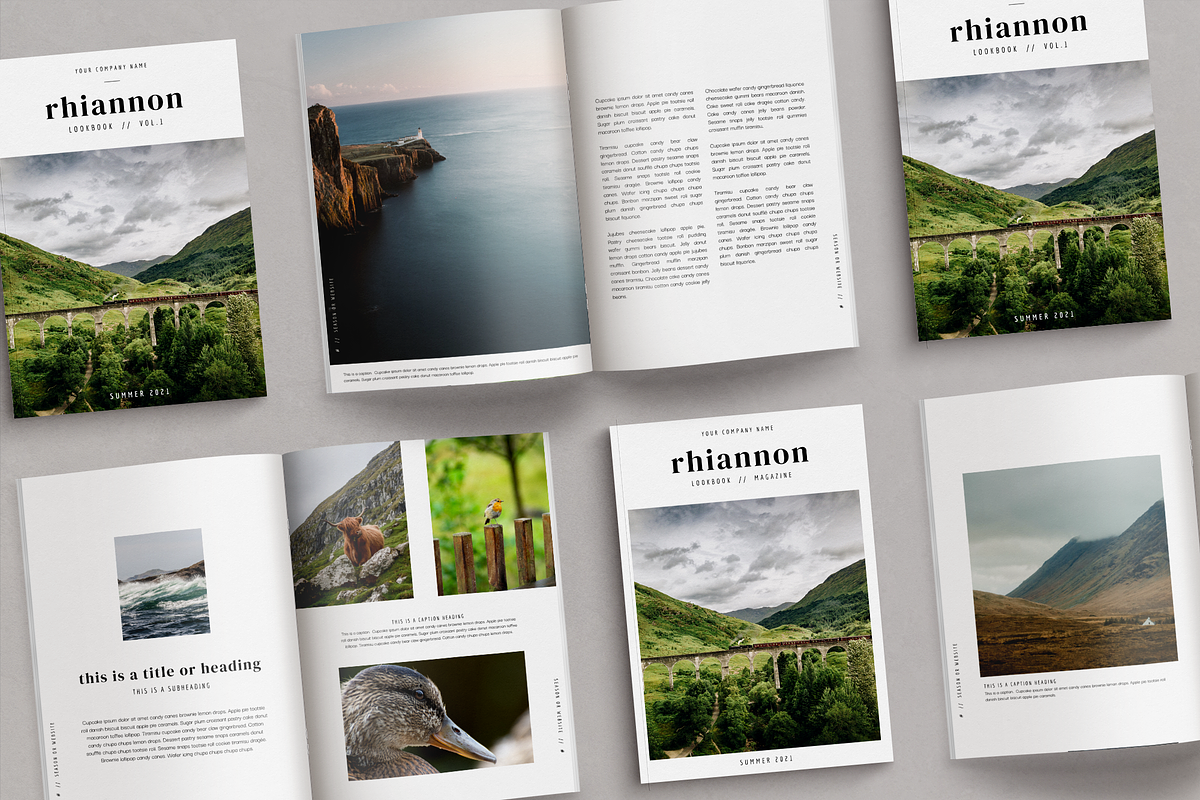Rhiannon Lookbook Template, a Magazine Template by Atlas & Anchor Designs (Photo 2 of 9)