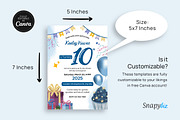10th Birthday Invitation Canva Temp, an Invitation Template by Snapybiz (Thumbnail 6 of 10)