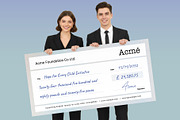 Giant Cheque / Check Template, a Stationery Template by BrandPacks (Thumbnail 5 of 6)
