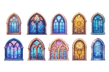 stained glass windows cartoon, an Object Illustration by Stock-Smart-Start