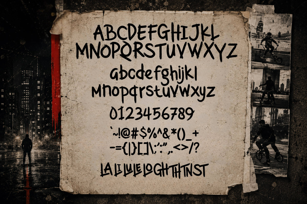 Lathron Stalor - Movie Urban Font, a Handwritten Font by trabaskriya (Photo 12 of 12)