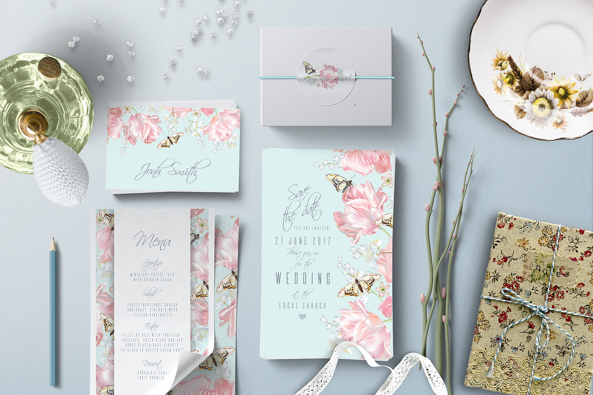 TULIP TENDERNESS|Wedding invitations, an Invitation Template by Purple-Bird (Photo 3 of 11)