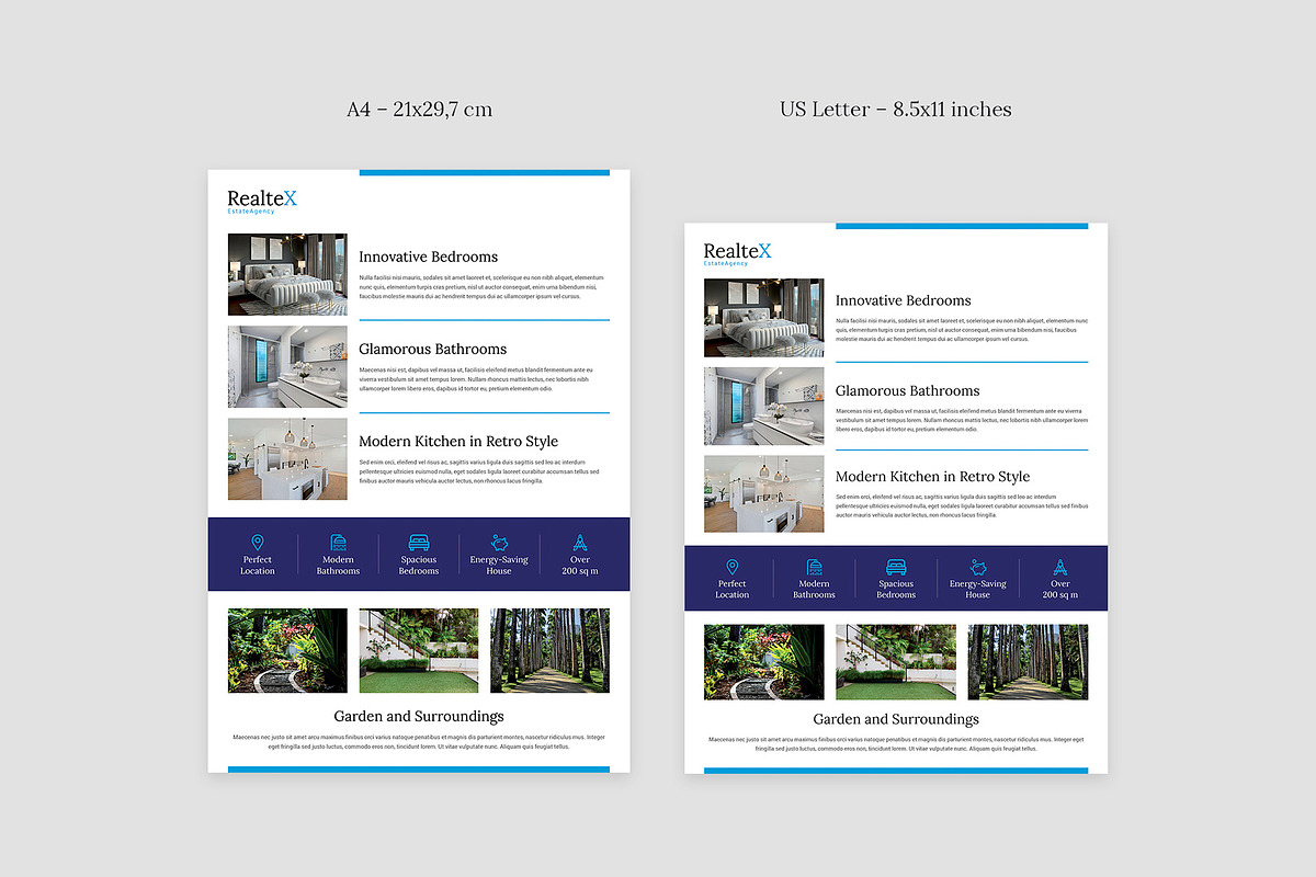 Realtex Estate Agency Flyer Canva, a Flyer Template by artbart (Photo 8 of 9)