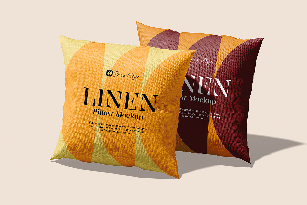 Linen Pillow Mockup, a Packaging Mockup by Permadi Creative (Photo 2 of 5)