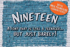 Nineteen Sans Serif Font