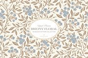 Farmhouse Blue Beige Floral Patterns, a Pattern Graphic by Eclectic Anthology (Thumbnail 4 of 12)