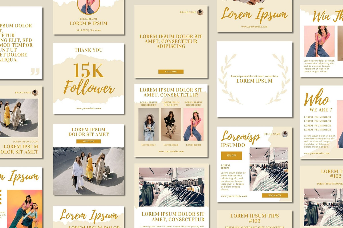 Aesthetic Social Media Post Template, a Social Media Template by BoontenStudio (Photo 4 of 7)