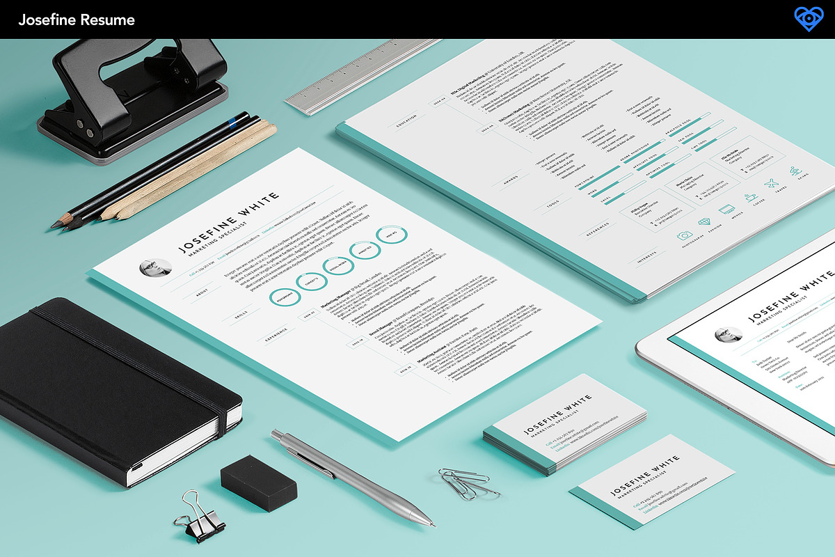 Pastel Resume, a Resume Template by ikono.me (Photo 2 of 6)